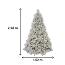 Árbol de Navidad Artificial Member's Mark Nevado con Luces LED 2.28 m Drop 002