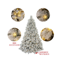 Árbol de Navidad Artificial Member's Mark Nevado con Luces LED 2.28 m Drop 002