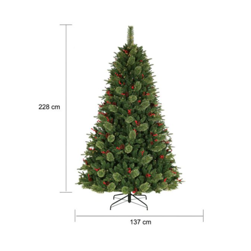 Árbol de Navidad Artificial Member's Mark Joy con Luces LED 2.28 m Drop 002