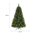 Árbol de Navidad Artificial Member's Mark Joy con Luces LED 2.28 m Drop 002