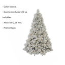 Árbol de Navidad Artificial Member's Mark Nevado con Luces LED 2.28 m Drop 002