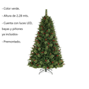 Árbol de Navidad Artificial Member's Mark Joy con Luces LED 2.28 m Drop 002