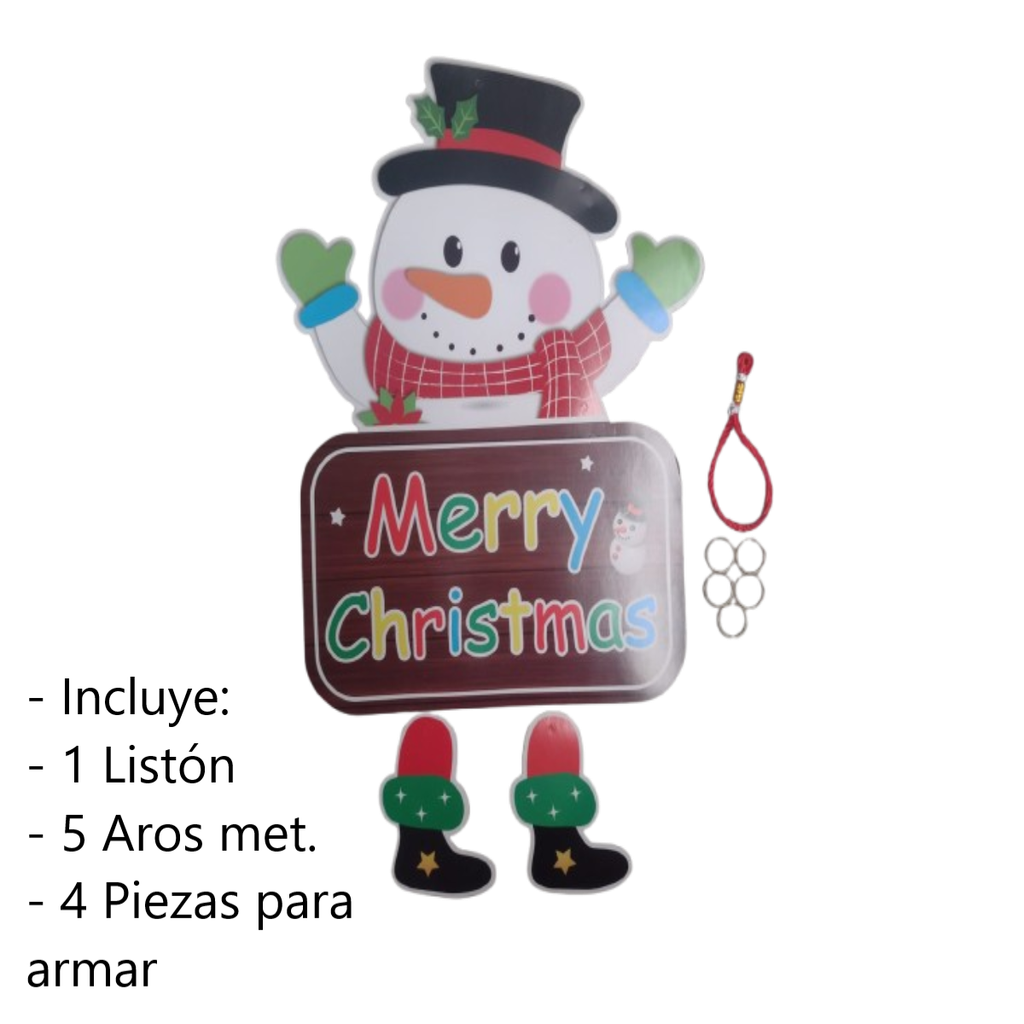 Colgante Armable Navideño Muñeco de Nieve Drop 002