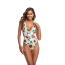 Traje De Baño 1 Pieza Sexy Corte Frances Escote V !tirantes