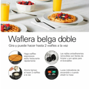 Waflera Hamilton Beach Belga Doble Parrillas Antiadherentes Drop002