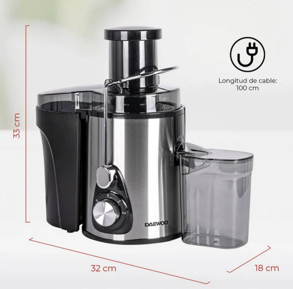 Extractor de Jugo Daewoo con 2 Velocidades 400W Drop002