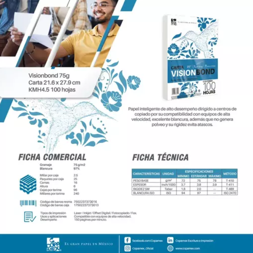 Papel P/cop Bond Carta 37k Pq100h Drop 009