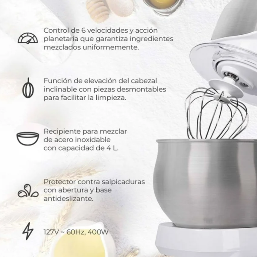 Batidora De Pedestal Daewoo 6 Velocidades Drop002