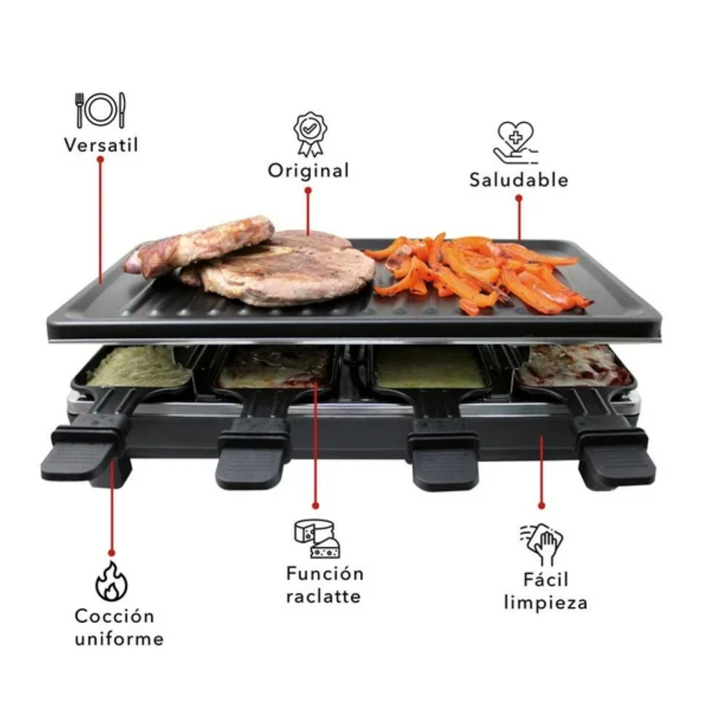 Parrilla Antiadherente RCA Raclette RC-47 1455 W Drop002