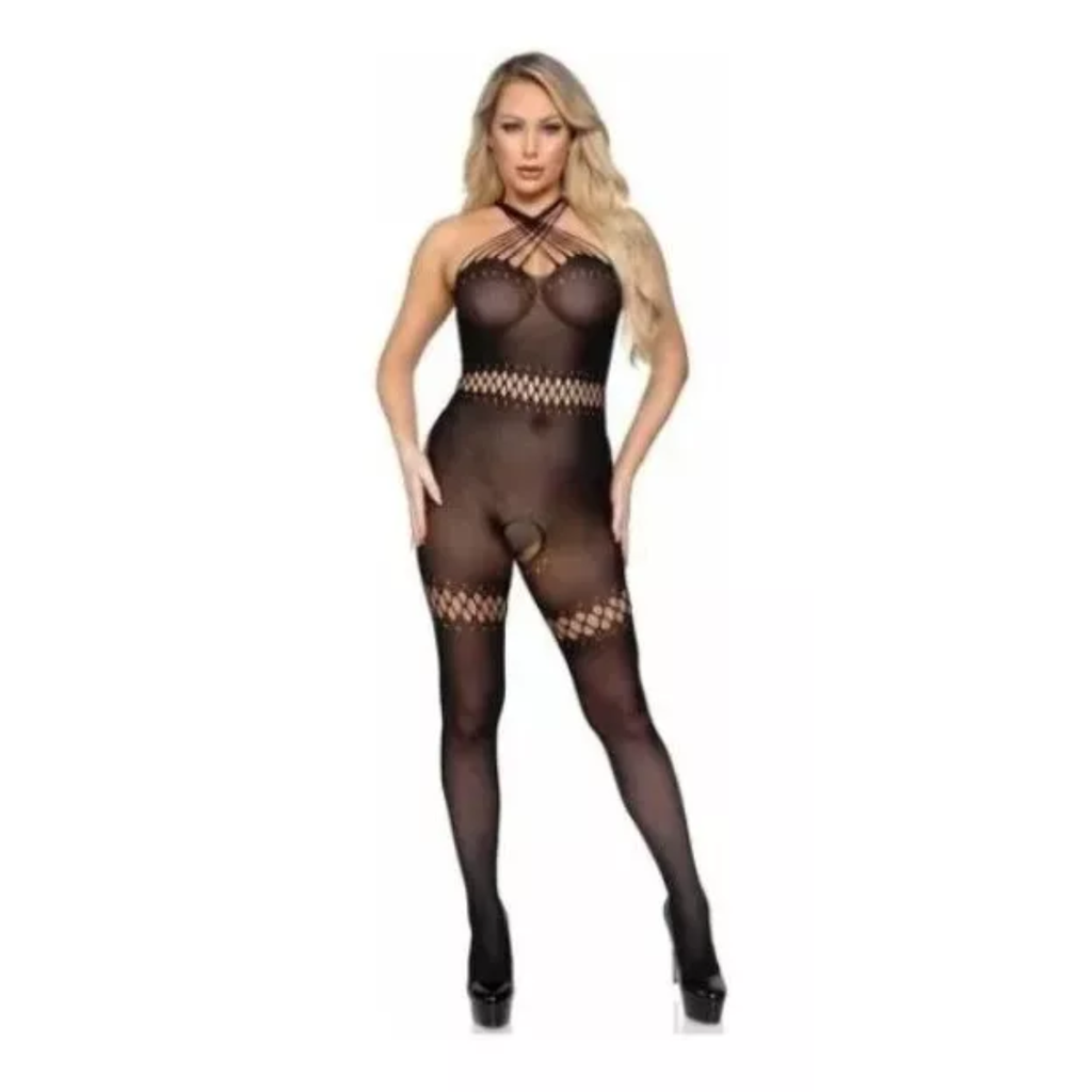 Bodystocking Sexy Bustier Espalda Abierta Conjunto Lencería
