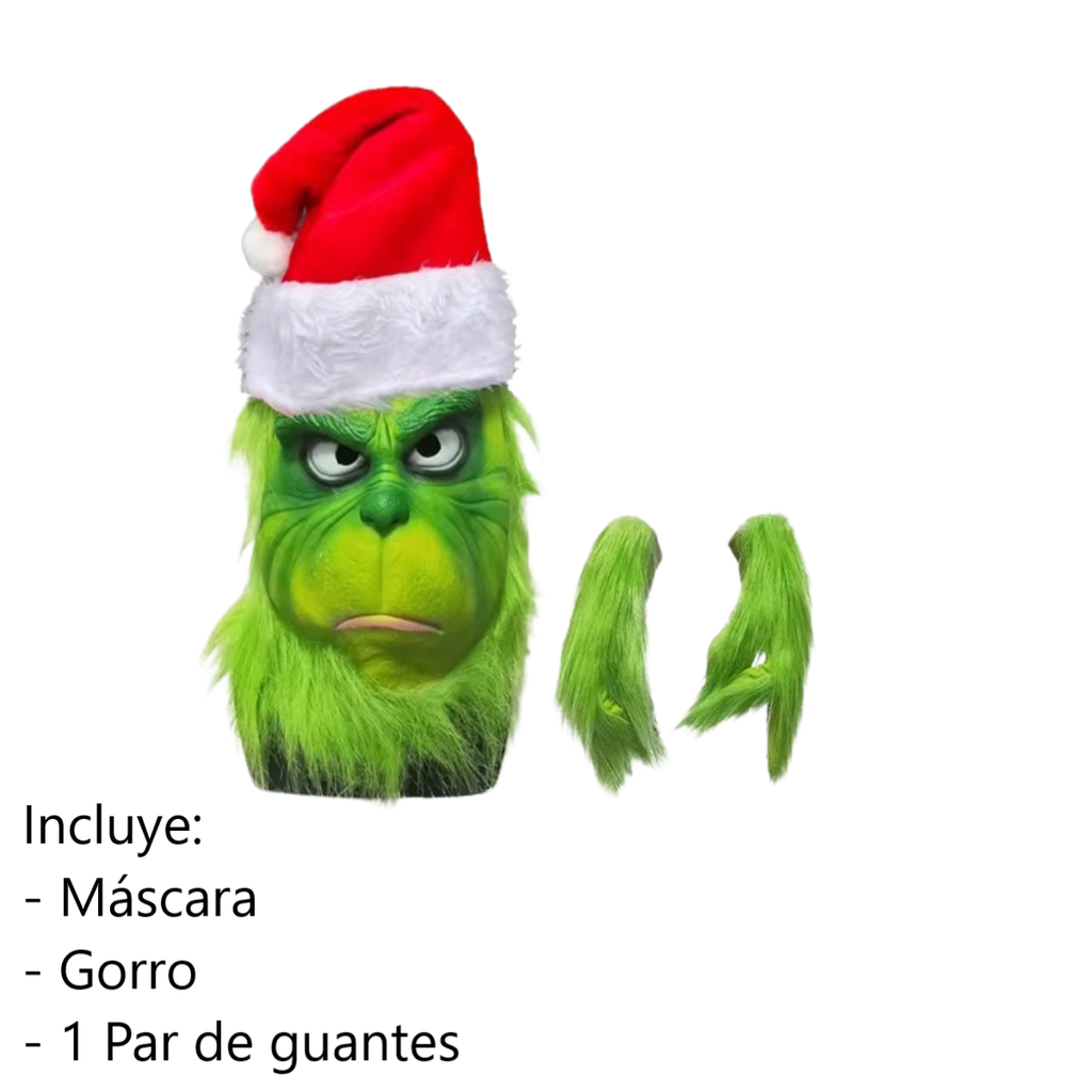 Máscara De Grinch Verde De Calidad, Cosplay De Navidad Y Halloween