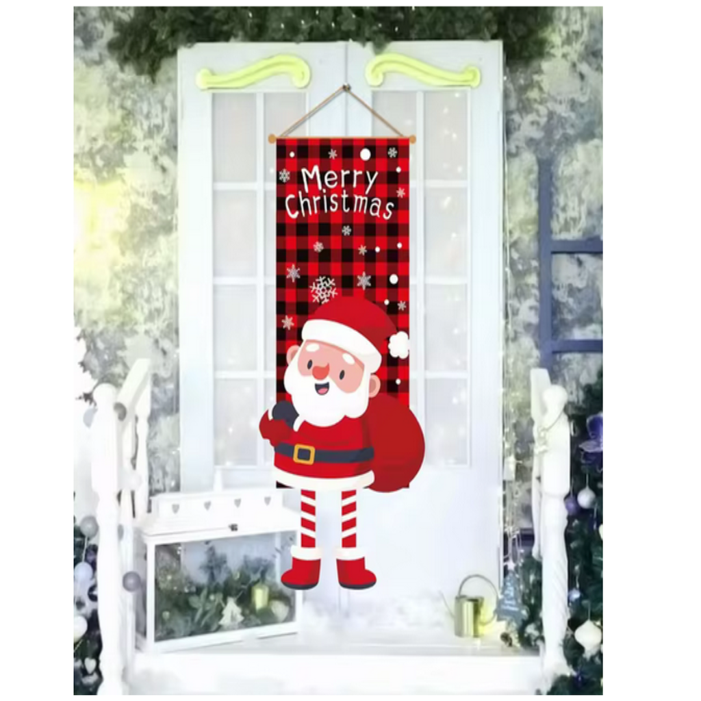 Bandera Colgante De Tela De Pata Larga Papa Noel