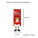 Bandera Colgante De Tela, Personajes Navideños