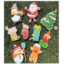 Banderines Con Diseño De Figuras Navideñas