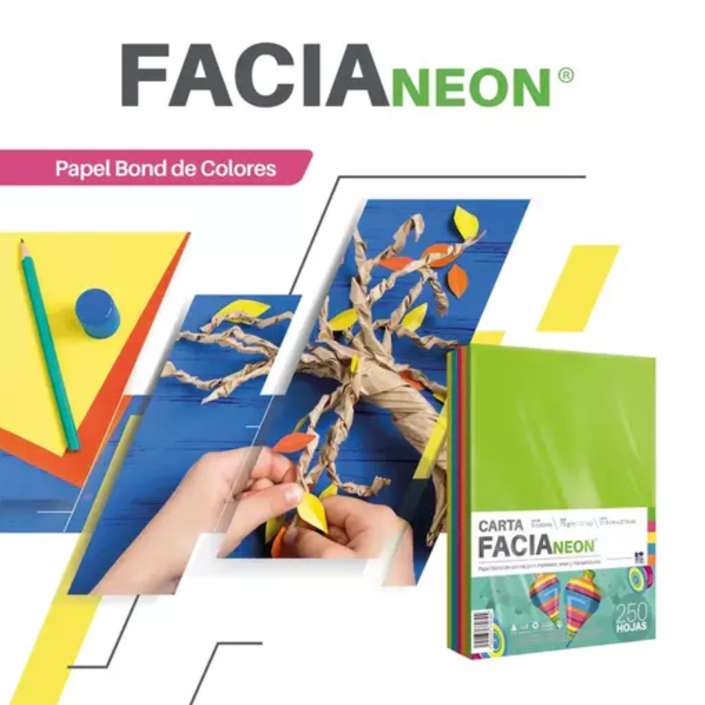 Papel Bright Carta Neon Surtid Pq250 Drop 009