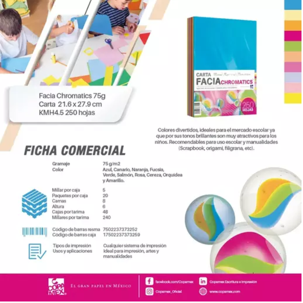 Papel Bright Carta Chromatic Pq250 Drop 009