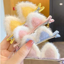 Broche Para El Cabello Con Orejas De Gato Kawaii
