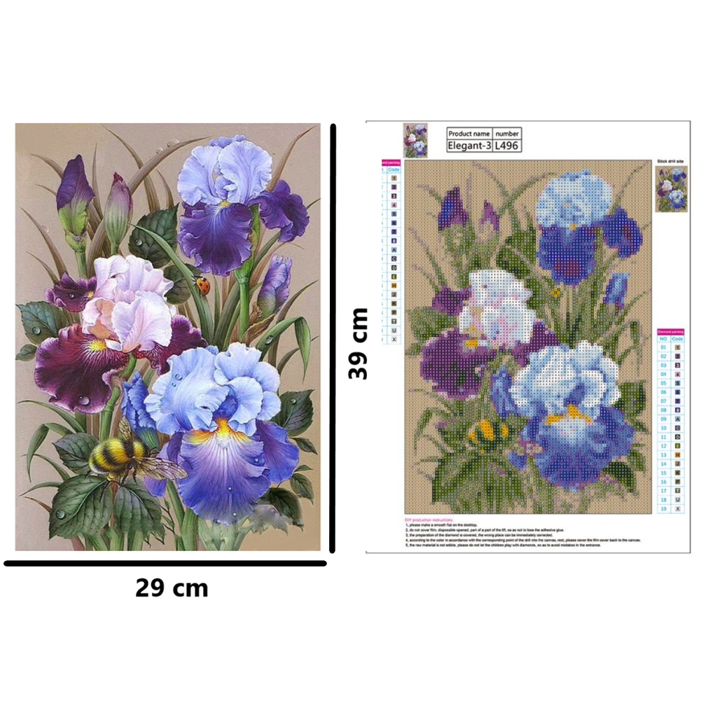 Pintura De Diamantes Para El Hogar Cuadro De Flores