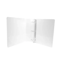 Carpeta Panorámica Azor Kinera Blanca Con Cristal Carta Herraje "O" De 3.0" Pulgadas