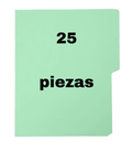 Folder/ Tam. Carta/ Color Verde claro/ Pqte c/25 Pzas/Drop 009