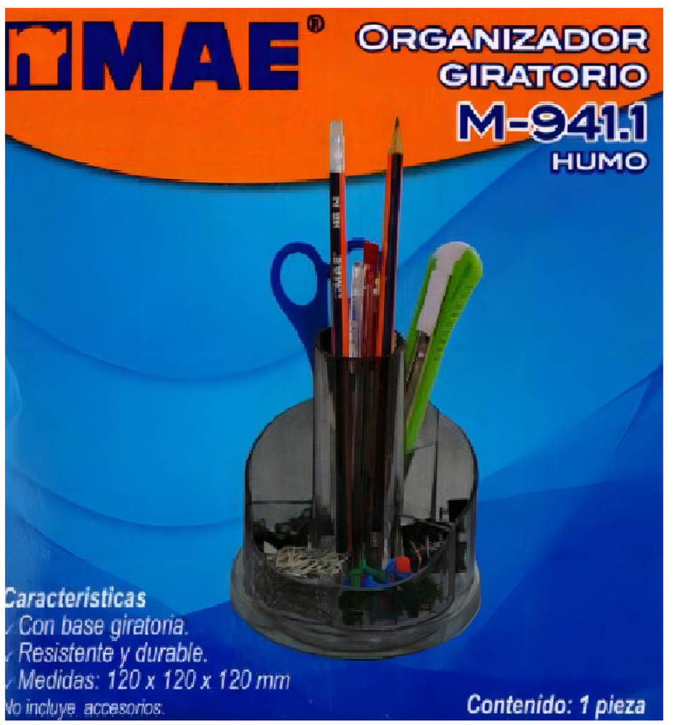 Organizador Giratorio / Negro/ Circular/plastico/Drop 009