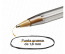 Bolígrafo Punto Mediano Stick Fashion Blíster con 10 Piezas