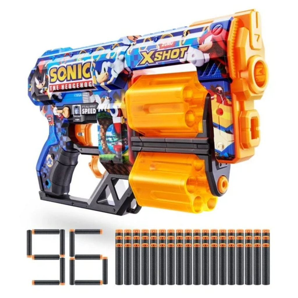 Set de Lanzadores Zuru X shot Skins Series Sonic  Dropp02