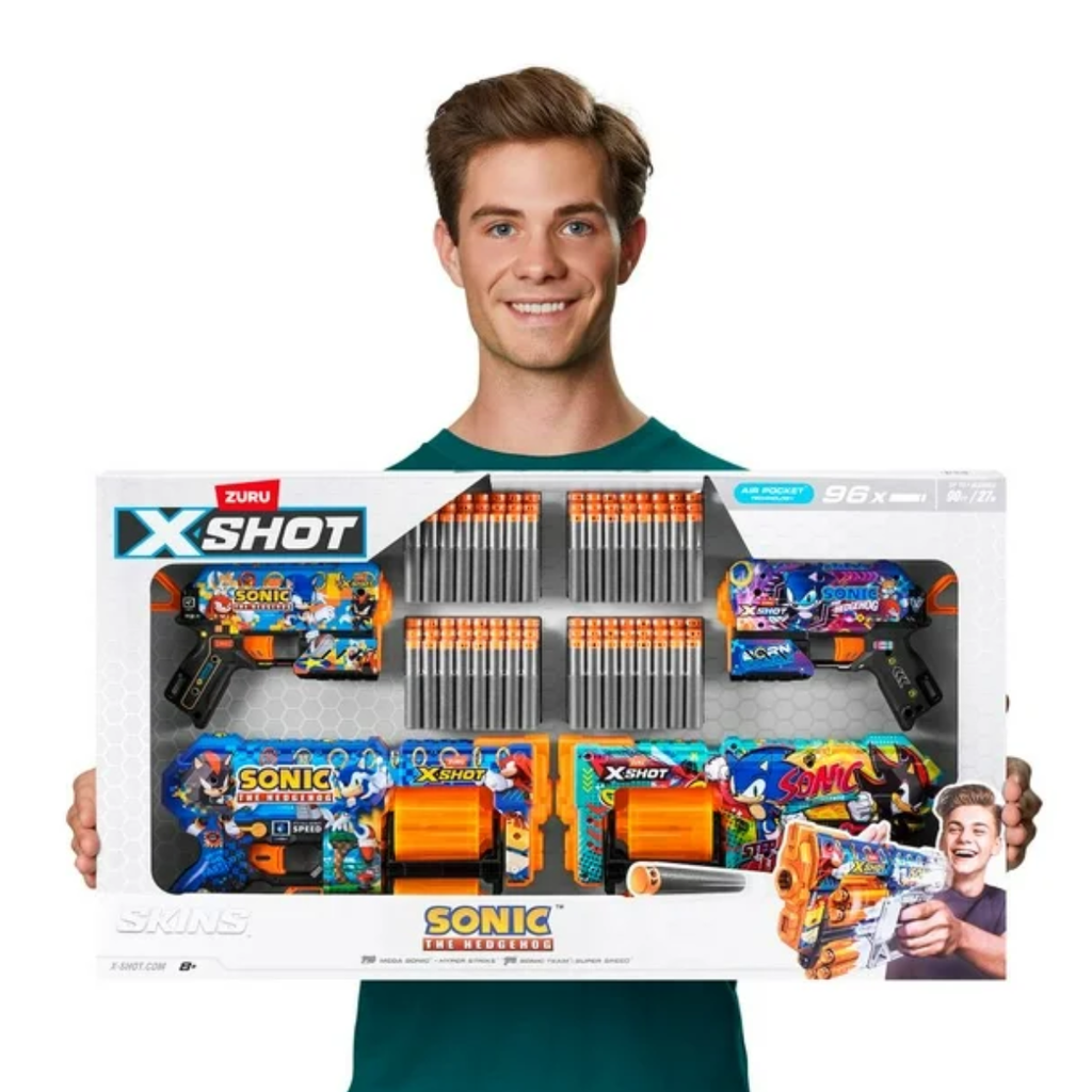 Set de Lanzadores Zuru X shot Skins Series Sonic  Dropp02