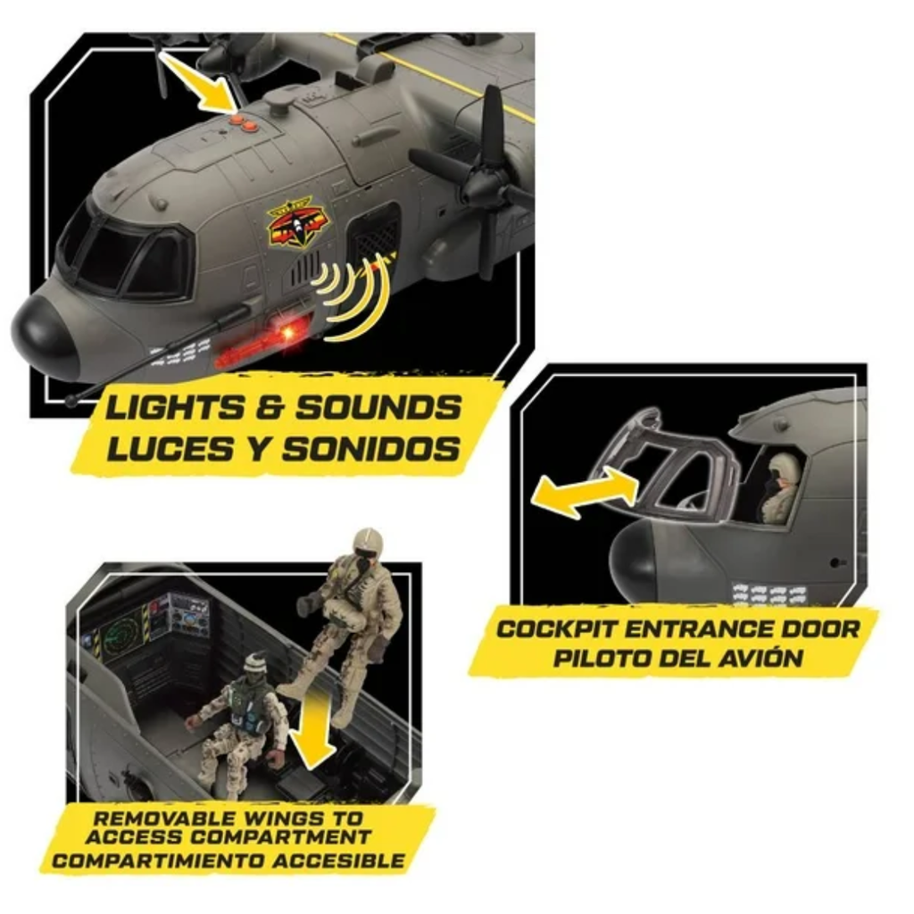 Set de Juego Member's Mark Avión de Carga Hércules Drop002