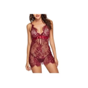 Baby Doll Lencería Sexy Encaje Conjunto Tanga Bralett Panty