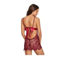 Baby Doll Lencería Sexy Encaje Conjunto Tanga Bralett Panty