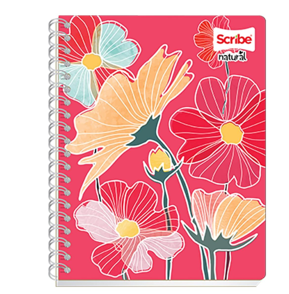 Cuaderno Francés Espiral Doble Natural Cuadro Chico 100 HojasDrop 009