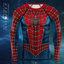 Camisa Deportiva Licra De Spiderman Manga Largas!