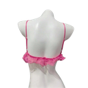 Coordinado Sexy De Encaje, Brassiere Hueco, Rosa Pastel