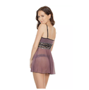 Baby Doll Sensual Sexy Fiucha Encaje Mini Vestido