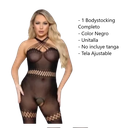Bodystocking Sexy Bustier, Espalda Abierta, Tirantes
