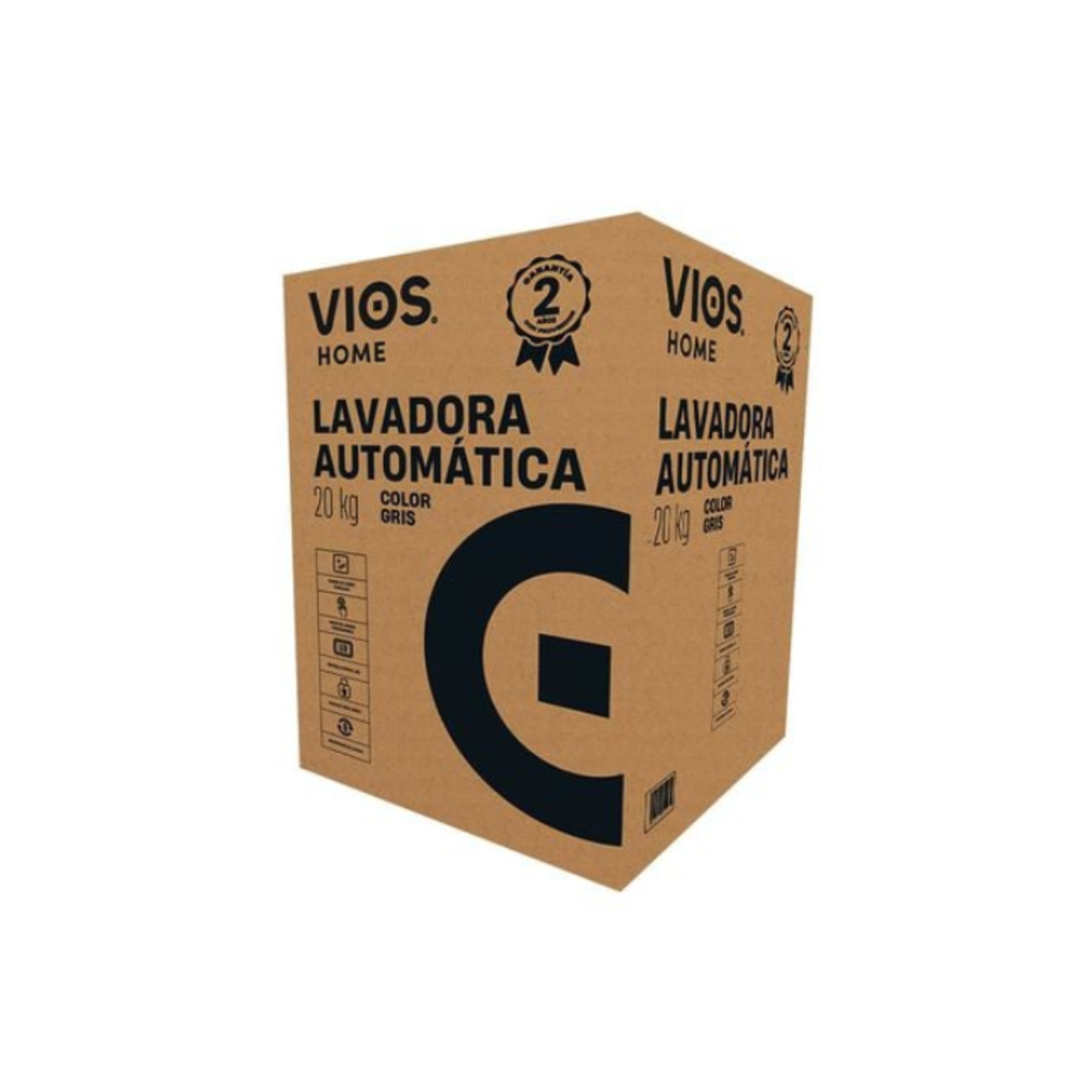 Lavadora Automática Vios 20Kg Gris 900W Drop011