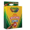 Crayones Tipo jumbo/Gruesos/Caja C/24pzas/Drop 009