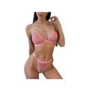 Coordinado Lenceria Muy Comodo Con Tirantes Super Sexy! Rosa