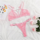 Coordinado Lenceria Muy Comodo Con Tirantes Super Sexy! Rosa