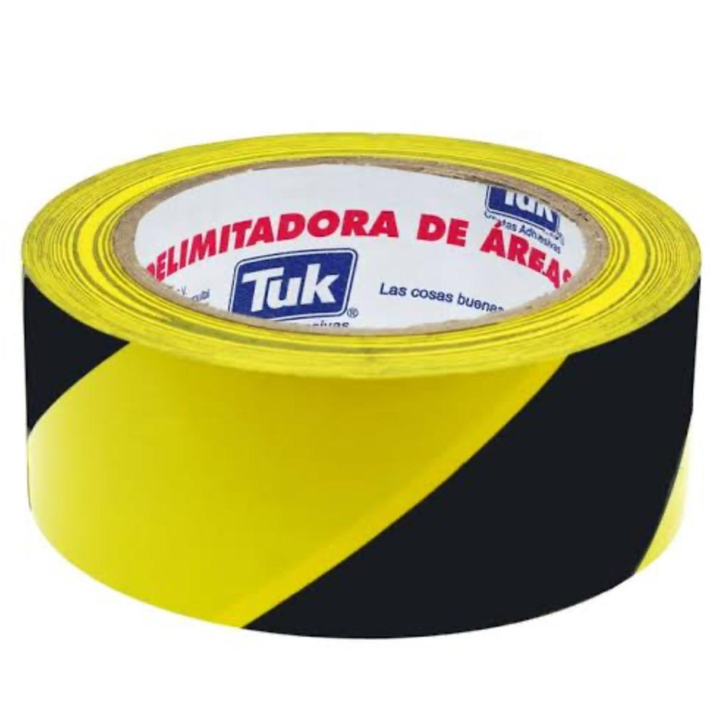 Cinta Delimitadora/amarillo negro/ 48mmx33mm/Drop 009