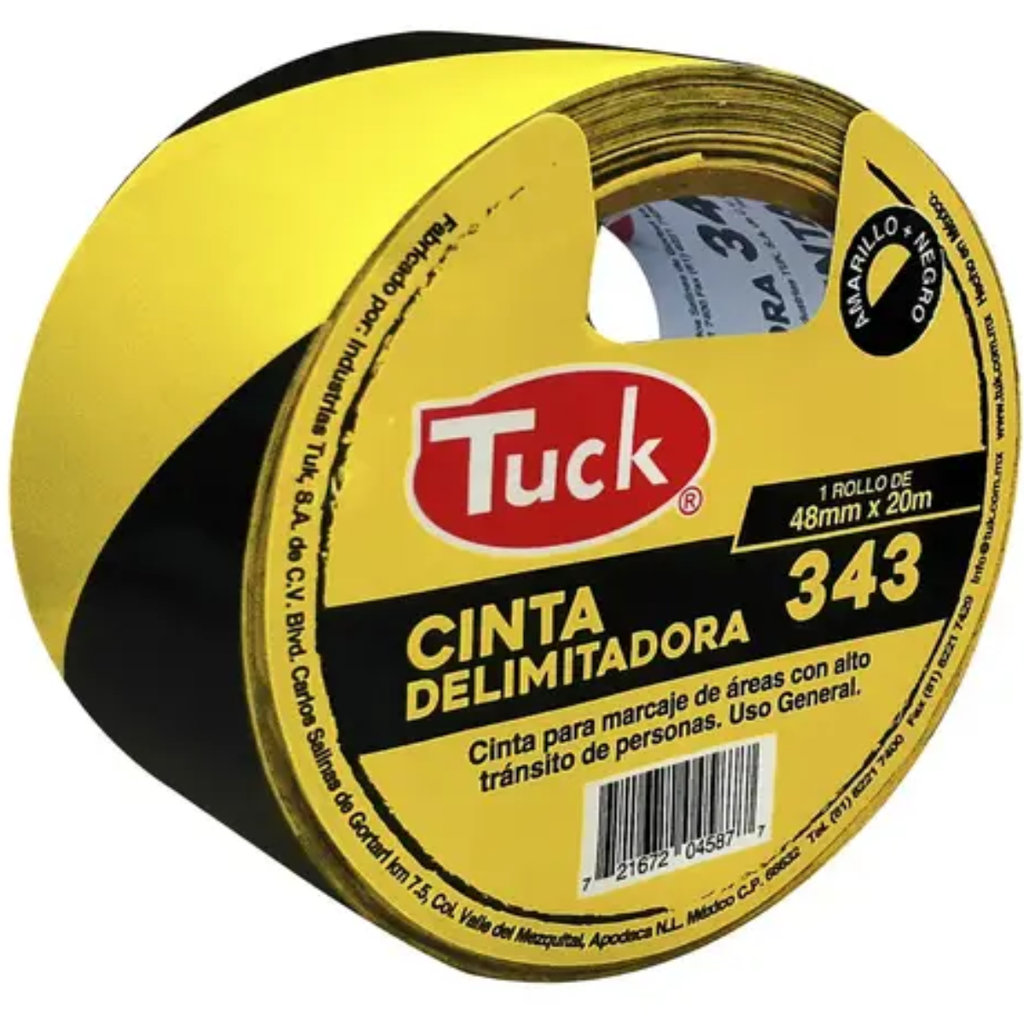 Cinta Delimitadora/Amarillo/negro/48mmx20m/Drop 009