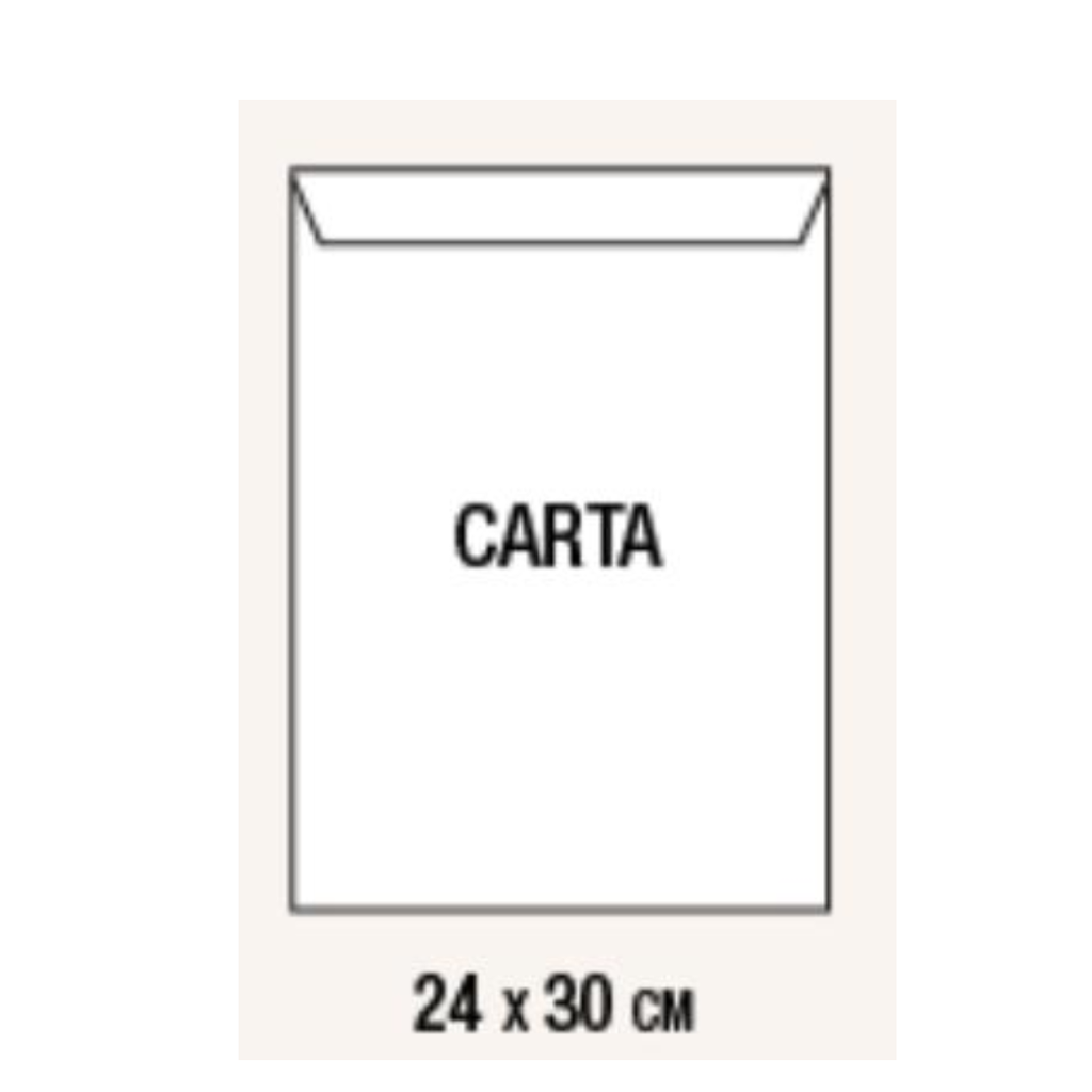Sobre engomado/ tamaño carta/caja c/50 pzas/Drop 009