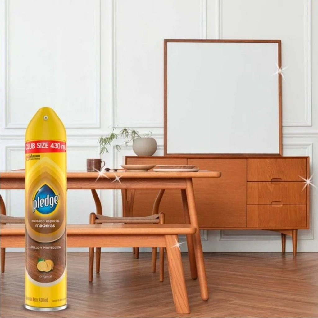 Limpiador de Maderas Pledge Aerosol 2 pack 430 ml Drop002