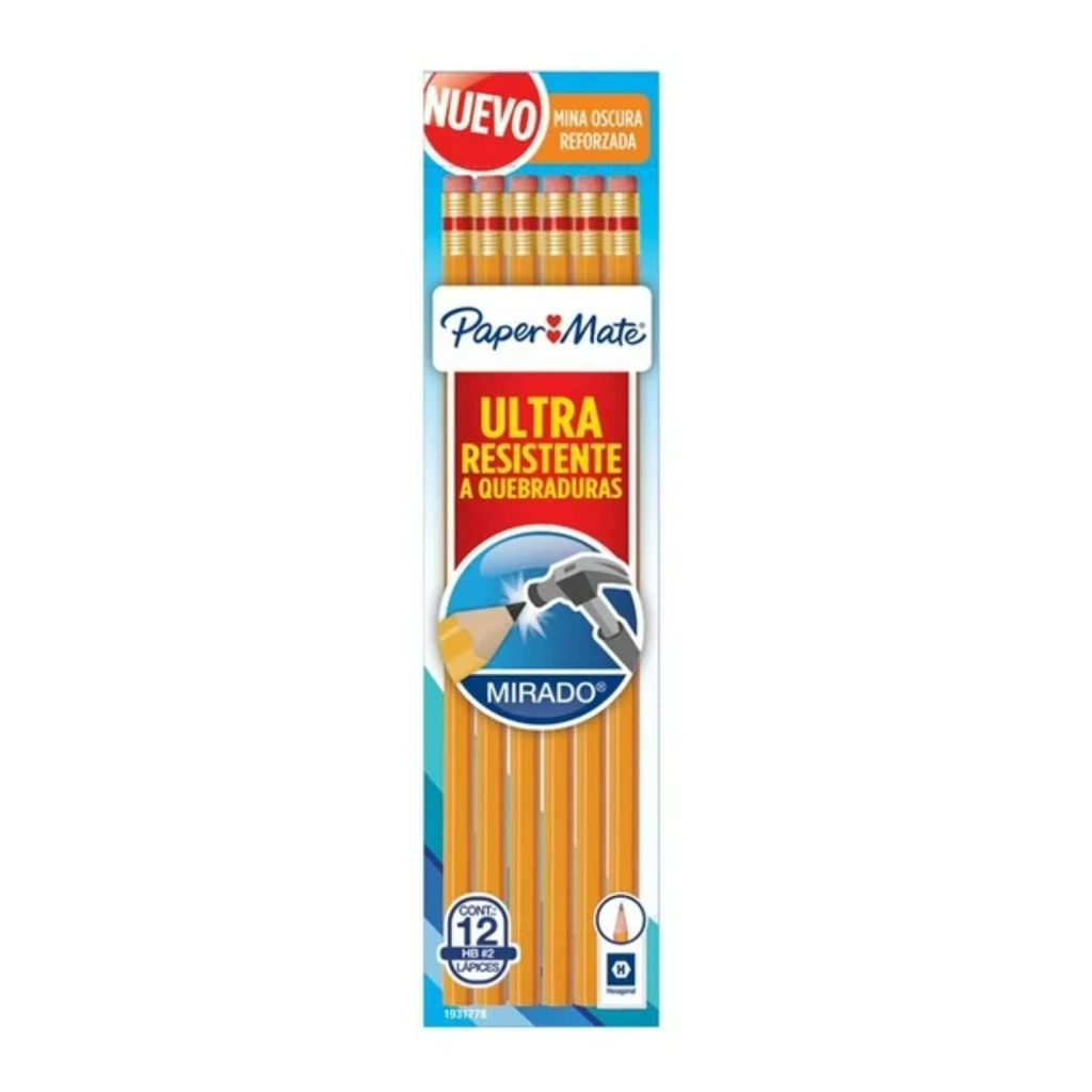 Lápices Paper Mate Mirado No. 2 12 Piezas Drop009
