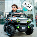 Carrito Eléctrico De Cuatro Ruedas Gris Para Niños Drop001