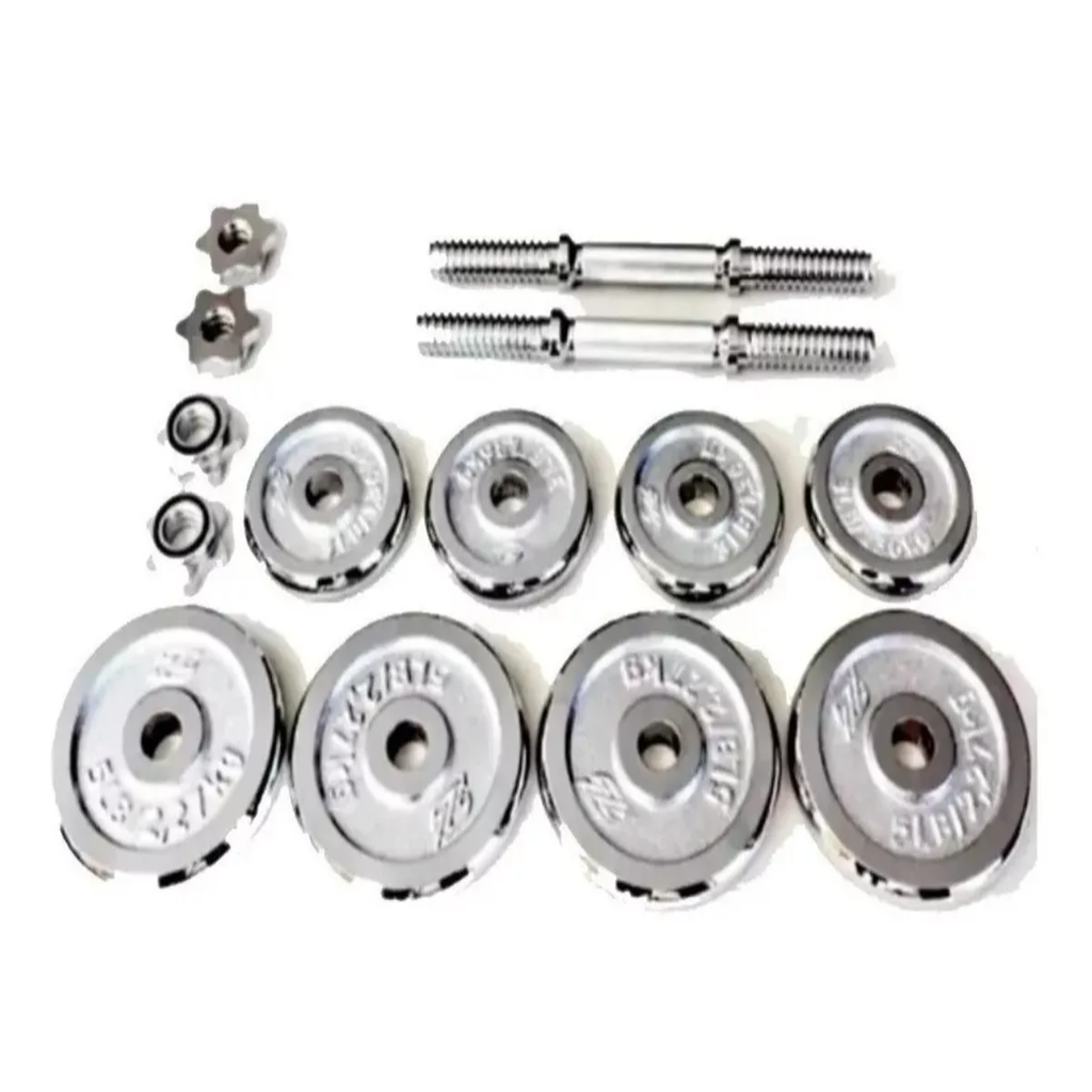 Set Mancuernas Cromadas/18.5 KgC/U C/Estuche Portatil/Dr0p 002