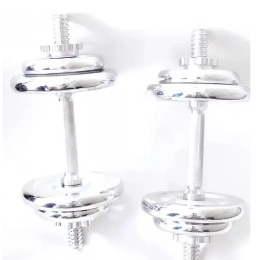 Set Mancuernas Cromadas/18.5 KgC/U C/Estuche Portatil/Dr0p 002