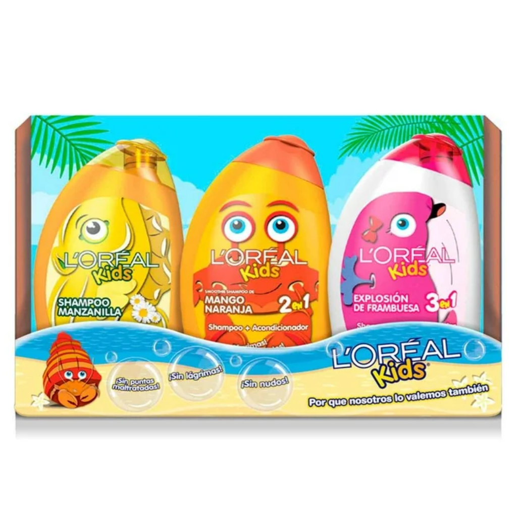 Shampoo/Kids/3 pzas/265 ml c/u/Drop 002