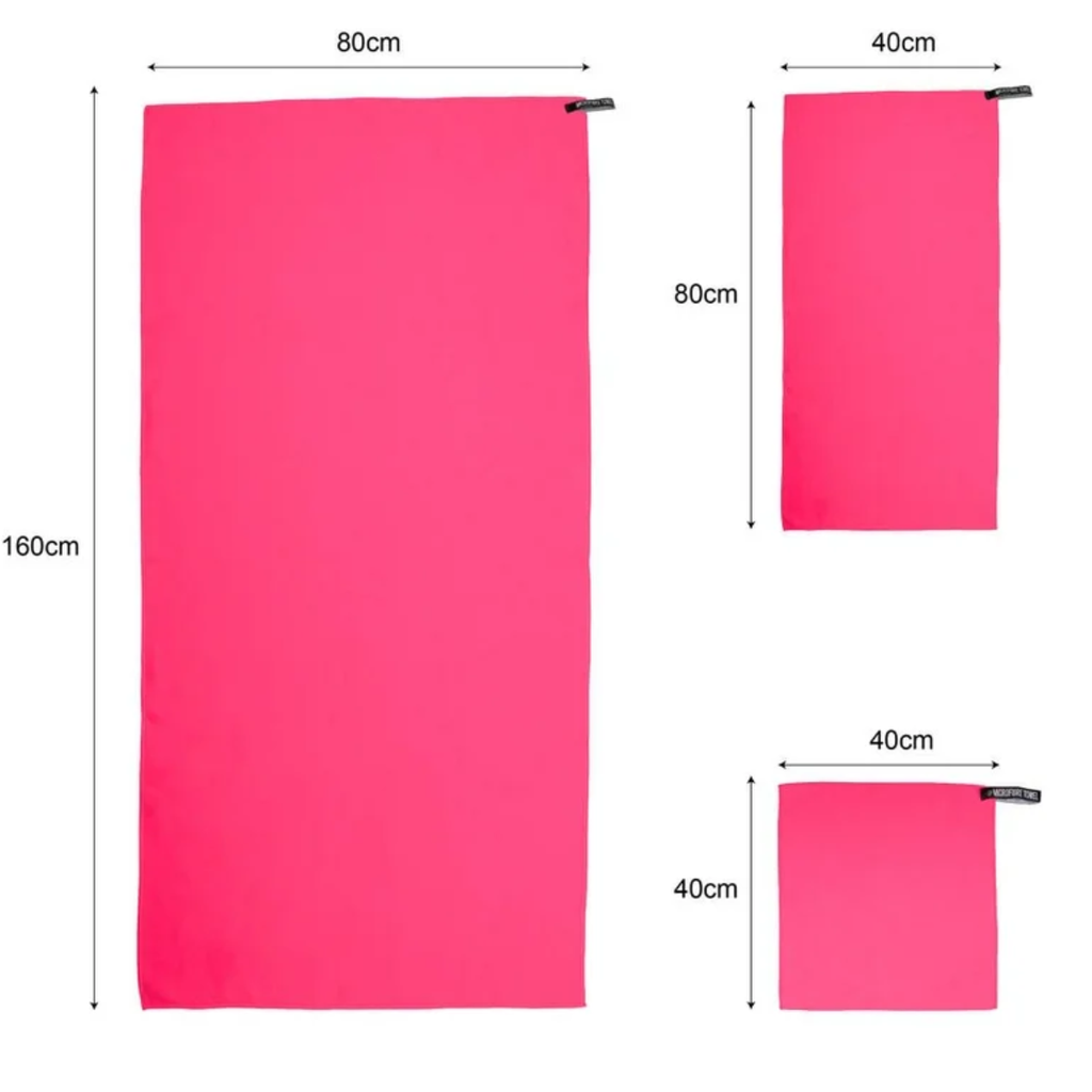 Juego de Toallas de Microfibra Rosa con 3 pzas Drop002